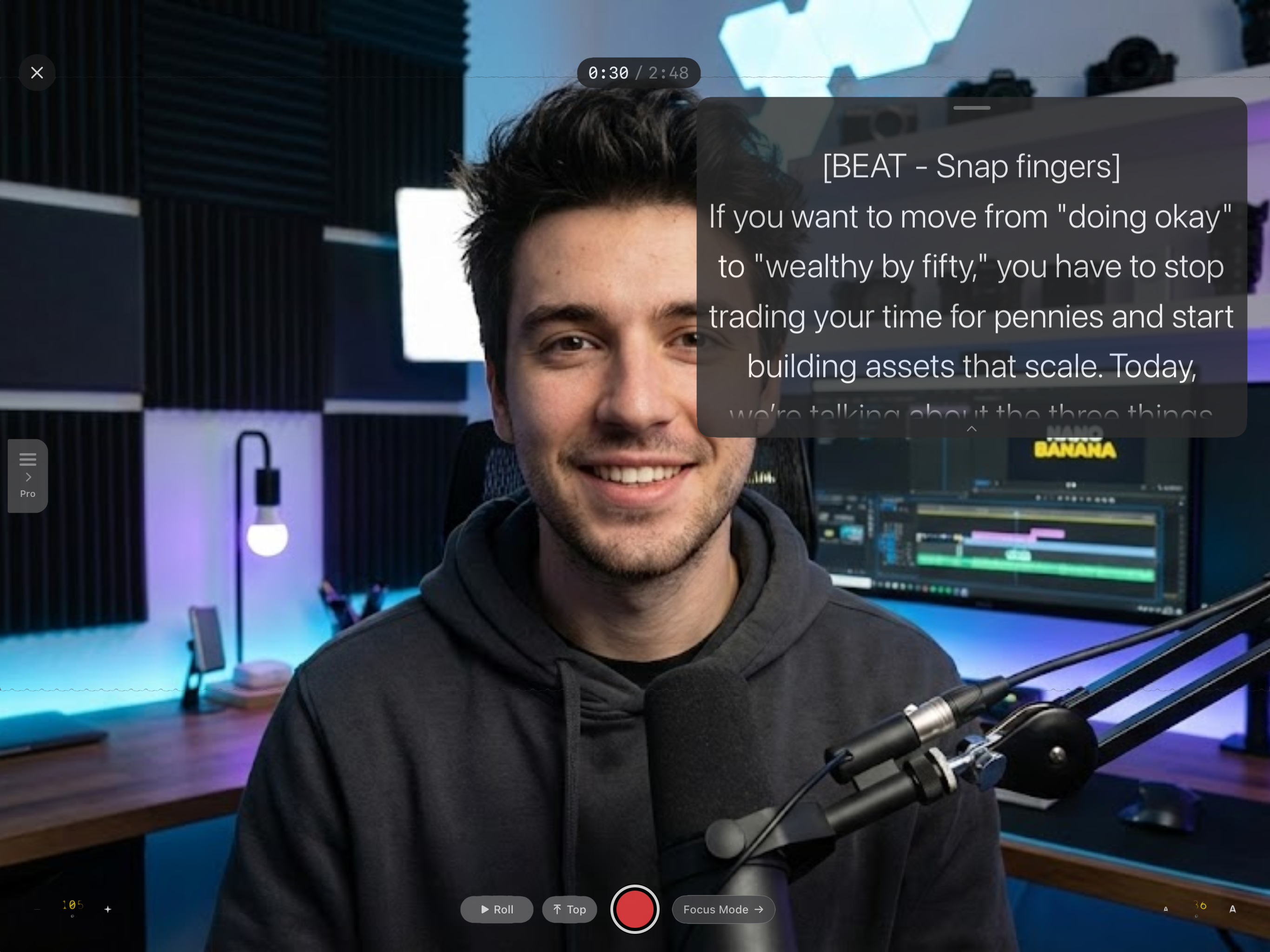 Just Roll Hover Mode on iPad - Script meets camera